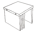 Fixed Shelf combined with files For D120 - D320